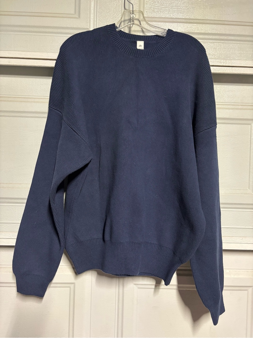 ALO ,Men's Navy Crewneck Sweater